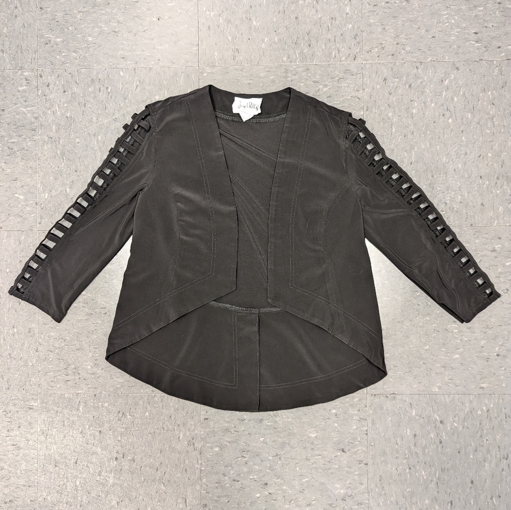 JOSEPH RIBKOFF BLACK TOP TOPPER TOP SIZE 8